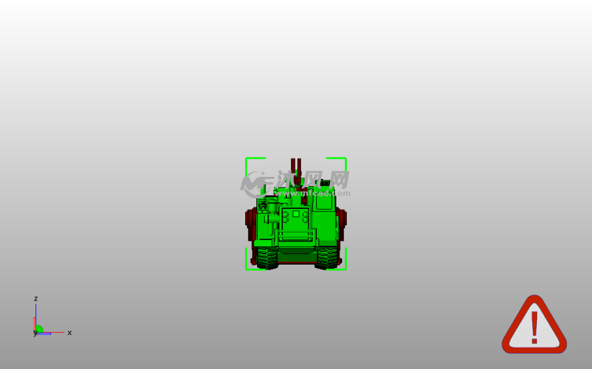 铲土机模型主视图