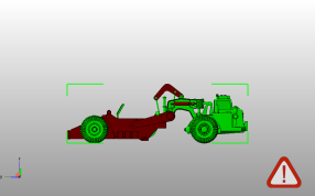 铲土机模型侧视图