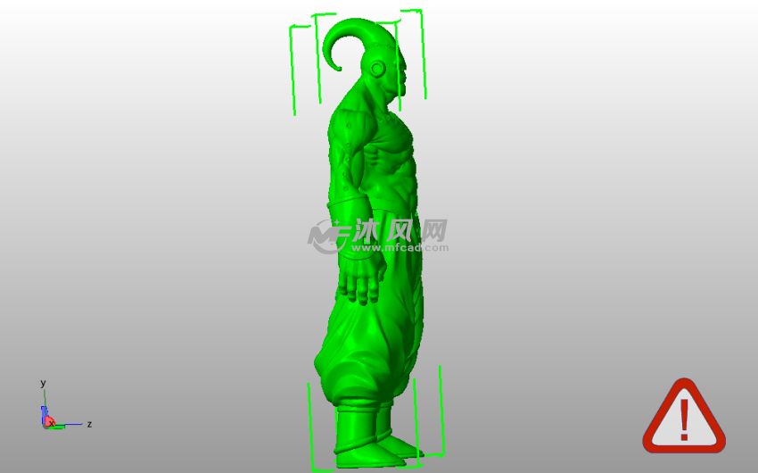 超级布模型侧视图