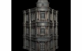 古灵阁模型效果图俯视图