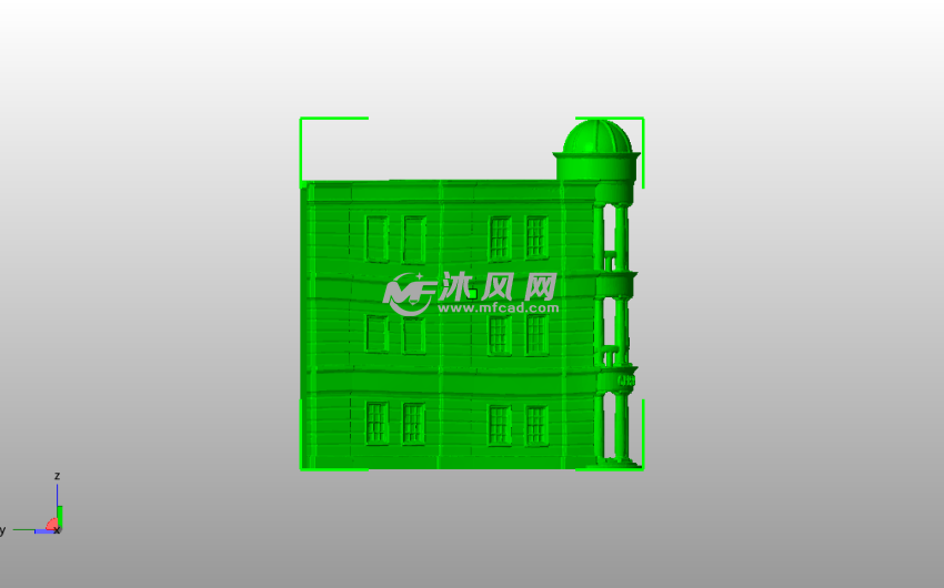 古灵阁模型侧视图