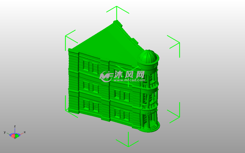 古灵阁模型斜视图