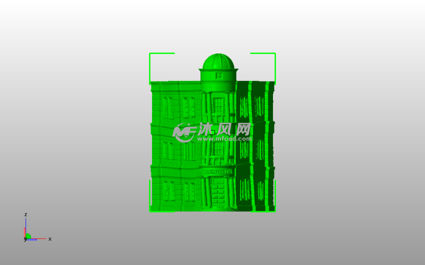 古灵阁模型主视图