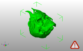 国王头骨模型斜视图