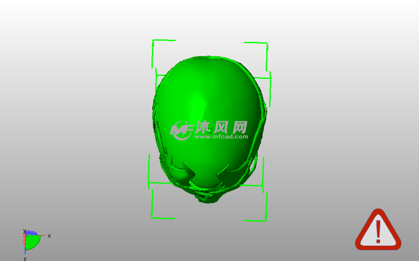 国王头骨模型俯视图