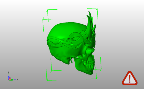 国王头骨模型侧视图