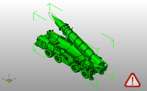 火箭弹发射车斜视图