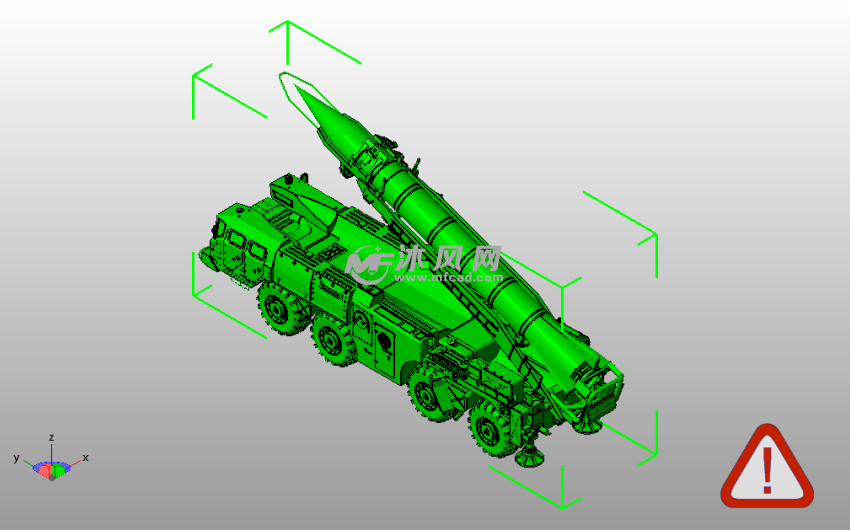 火箭弹发射车斜视图