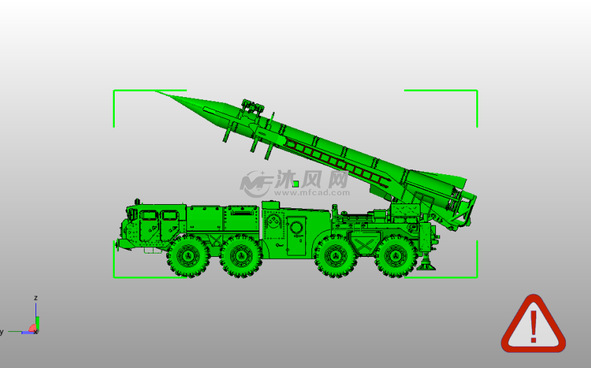 火箭弹发射车侧视图