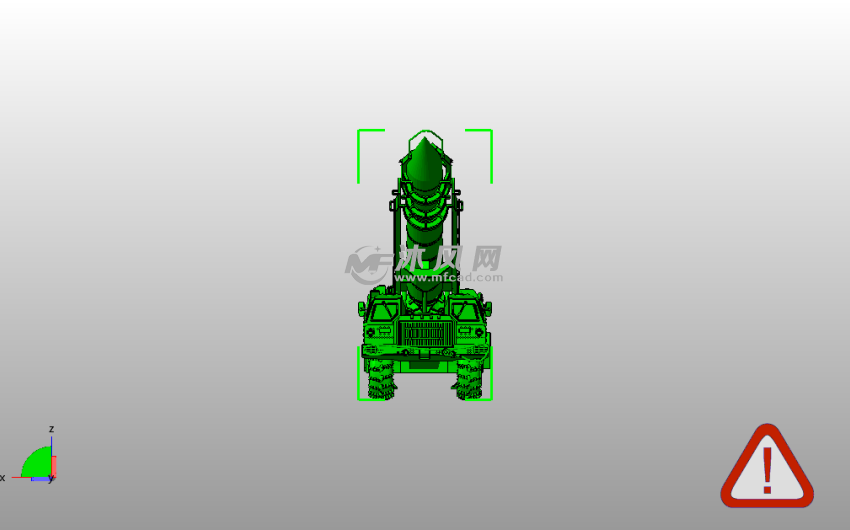 火箭弹发射车主视图