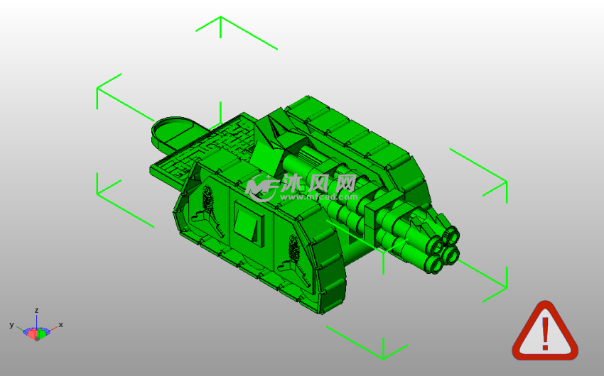激光武器炮斜视图