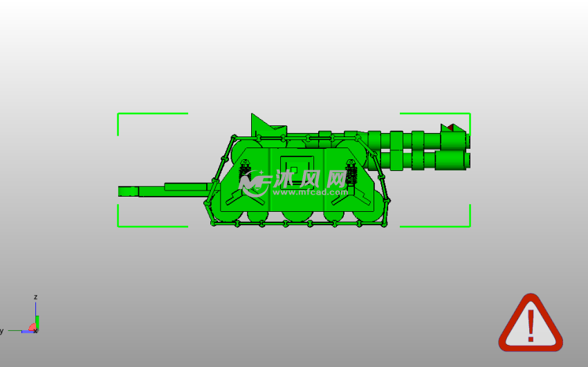 激光武器炮侧视图
