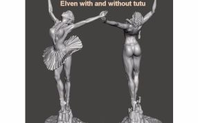 精灵芭蕾人物模型主视图