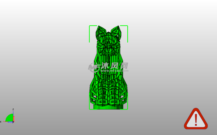 镂空的小狐狸主视图