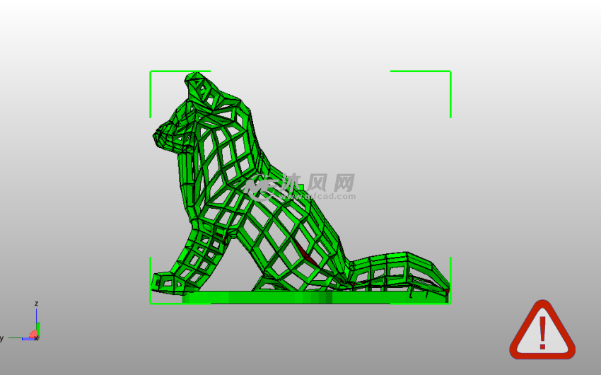 镂空的小狐狸侧视图