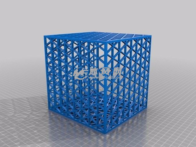 镂空小盒子斜视图带底