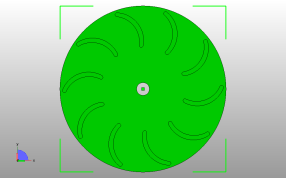 水泵助推轮俯视图