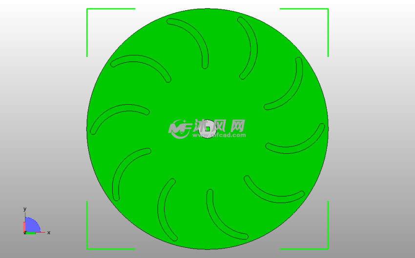 水泵助推轮俯视图