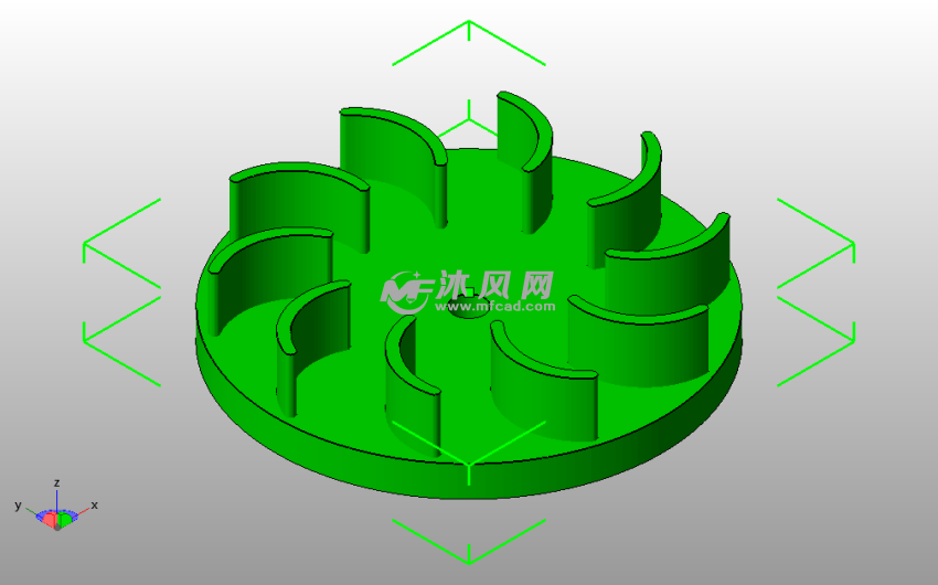 水泵助推轮斜视图