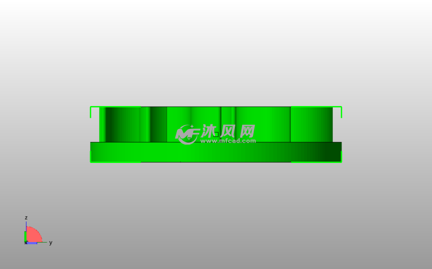 水泵助推轮主视图