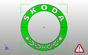 斯柯达LOGO外圈俯视图
