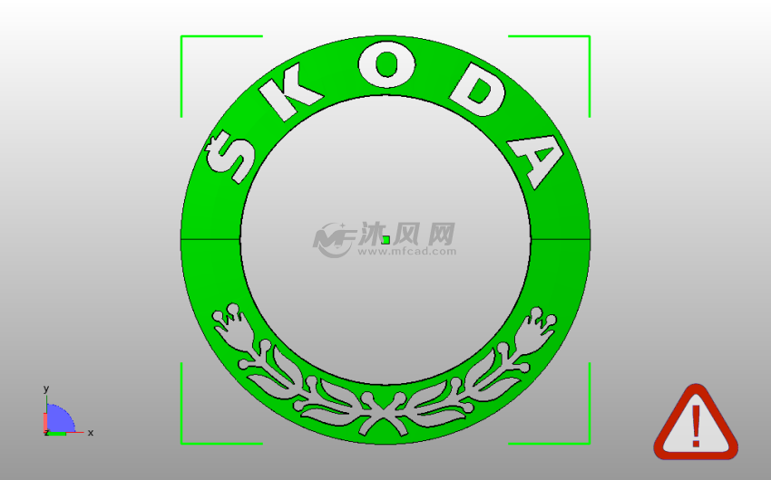 斯柯达LOGO外圈俯视图