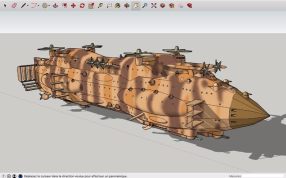 天空之城-拉普达左侧视图