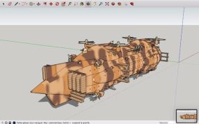 天空之城-拉普达右侧视图