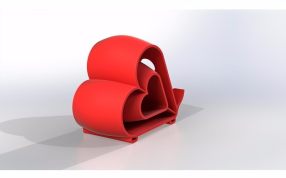 小心心手机支架主视图