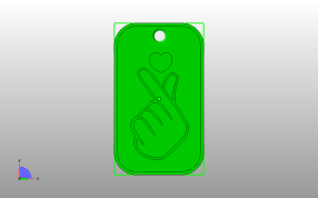 小心心钥匙链俯视图