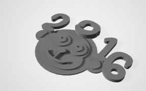 猴子钥匙扣侧面视图