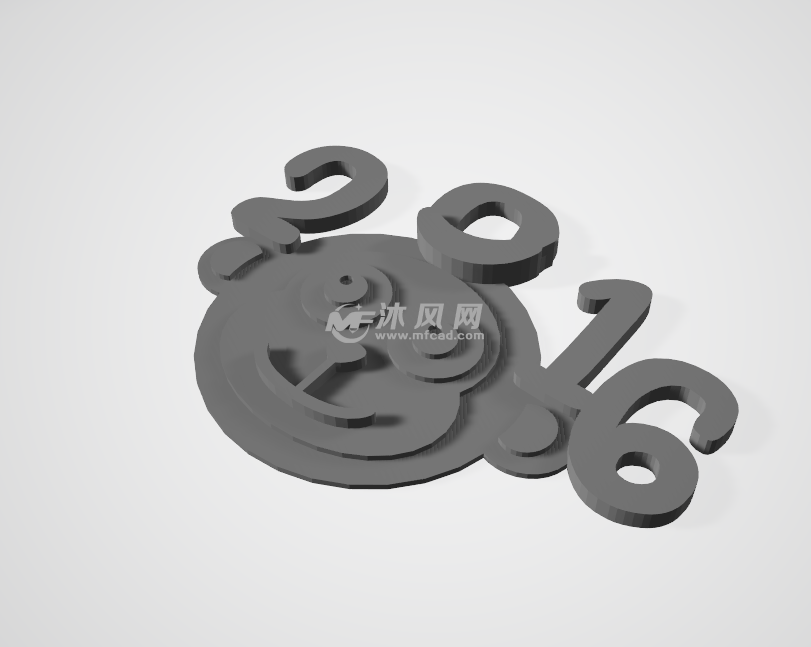 猴子钥匙扣侧面视图