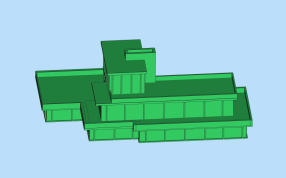 玻璃屋模型侧面