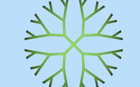 俯视图是一朵雪花