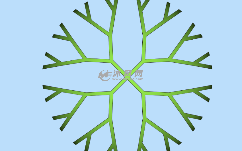 俯视图是一朵雪花