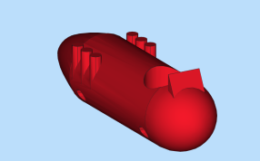 牙签赛车模型红色渲染