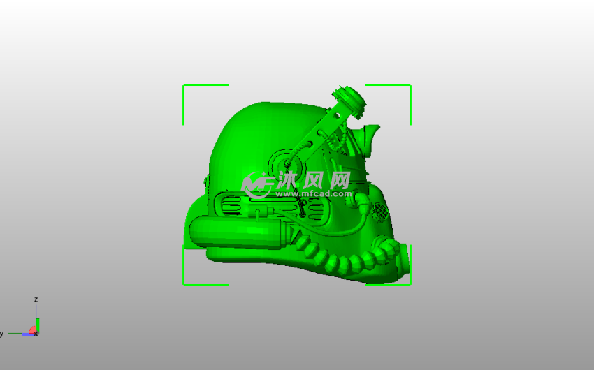  T-51头盔模型侧视图