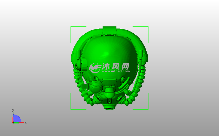  T-51头盔模型俯视图