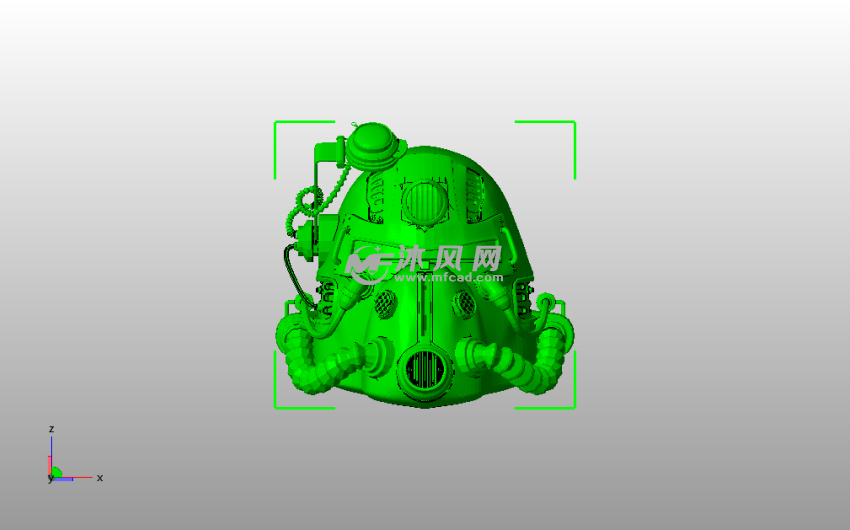  T-51头盔模型主视图