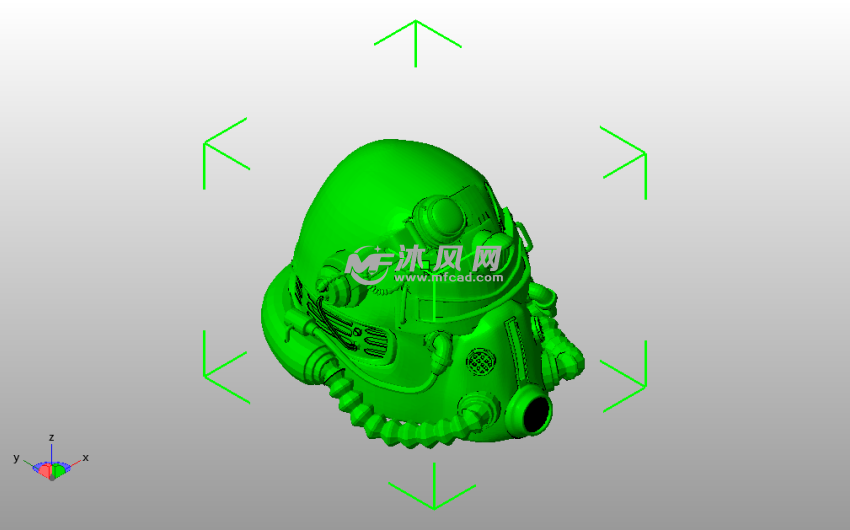  T-51头盔模型斜视图