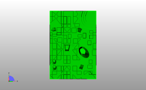 城市中心模型俯视图