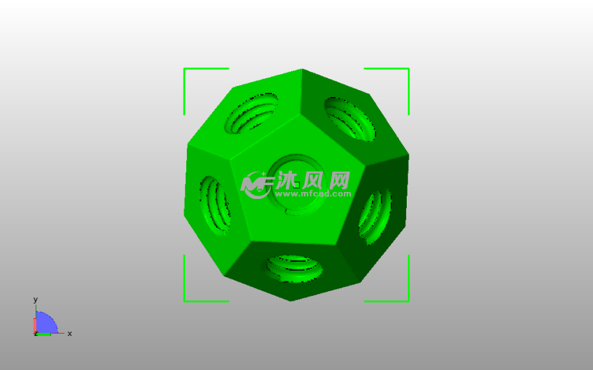  弹簧玩具模型拧轴俯视图