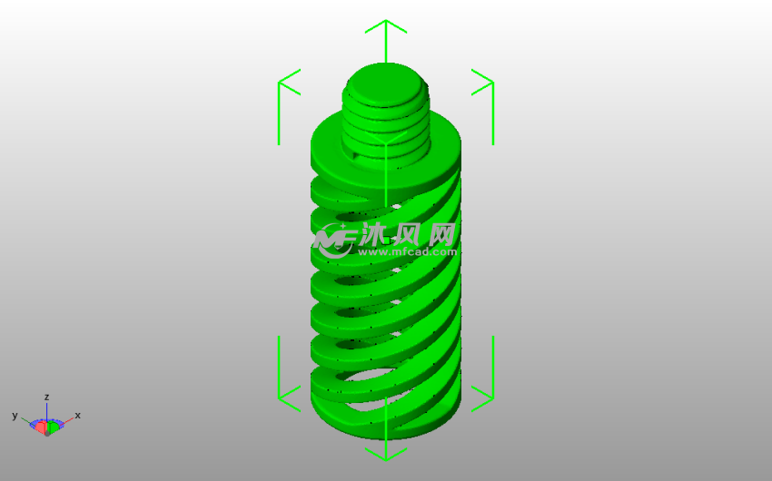  弹簧玩具模型斜视图