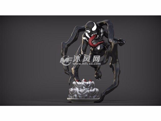 毒液人物模型主视图