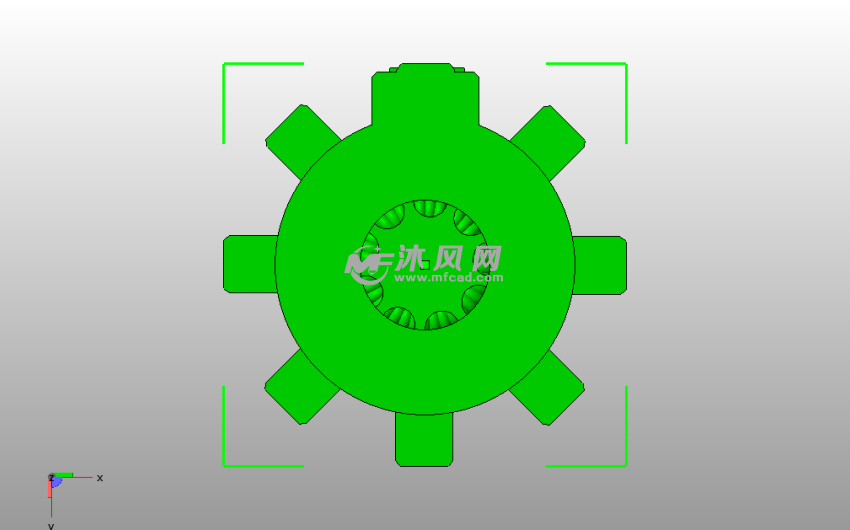 发动机模型底视图