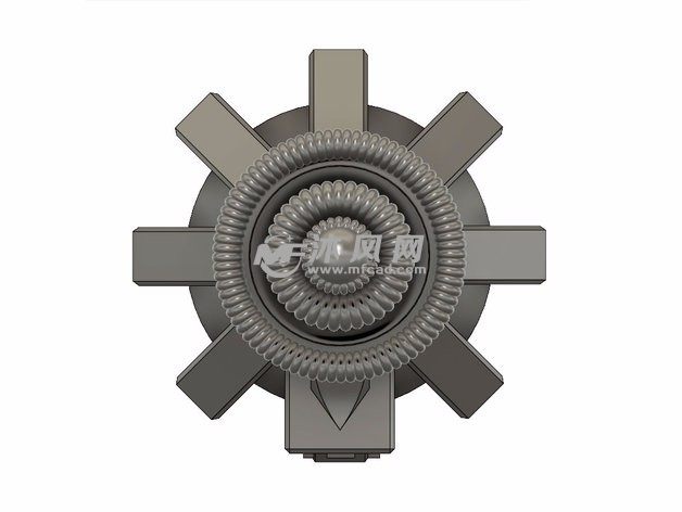 发动机模型俯视图