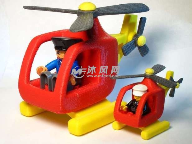 玩具小人坐直升机