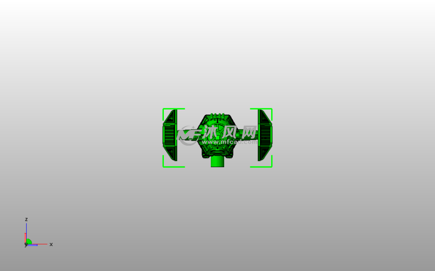 海盗飞船模型主视图