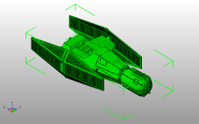 海盗飞船模型斜视图