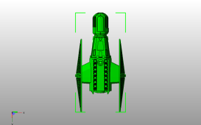 海盗飞船模型俯视图